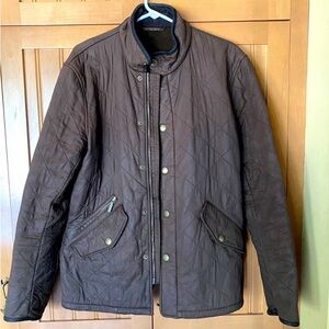 Barbour jacket, brown in color, good condition. Worn a couple of times.